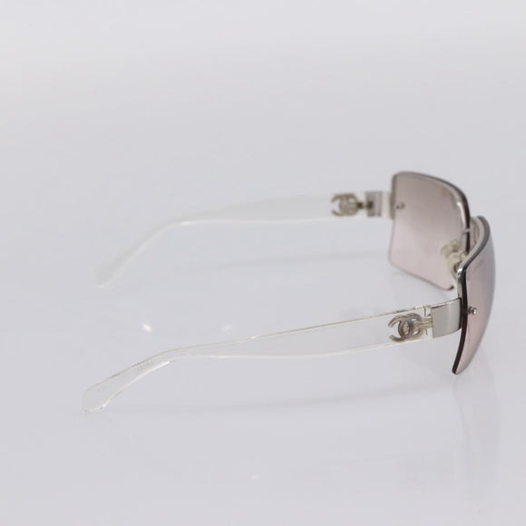 CHANEL Rimless Sunglasses plastic Clear CC Auth 205500M