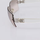 CHANEL Rimless Sunglasses plastic Clear CC Auth 205500M-7