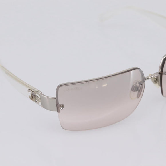 CHANEL Rimless Sunglasses plastic Clear CC Auth 205500M