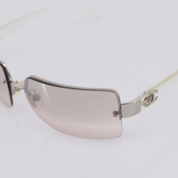 CHANEL Rimless Sunglasses plastic Clear CC Auth 205500M