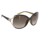 GUCCI Interlocking G Sunglasses plastic Green Auth 205502M-1