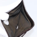 FENDI Zucca Canvas Bifold Wallet Black Brown Auth 205504V-10