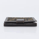 FENDI Zucca Canvas Bifold Wallet Black Brown Auth 205504V-5