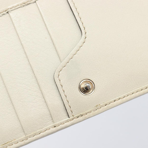 GUCCI GG Canvas Web Sherry Line Long Wallet Beige Gold Auth 205505V