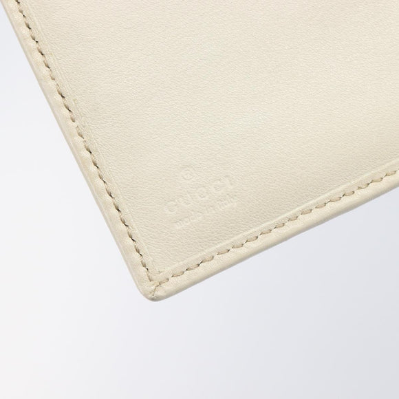 GUCCI GG Canvas Web Sherry Line Long Wallet Beige Gold Auth 205505V