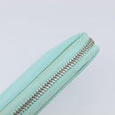 Tiffany & Co. Long Wallet Leather Blue Silver Auth 205507A-8