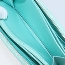 Tiffany & Co. Long Wallet Leather Blue Silver Auth 205507A-22