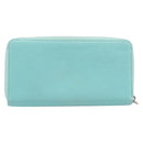 Tiffany & Co. Long Wallet Leather Blue Silver Auth 205507A-2