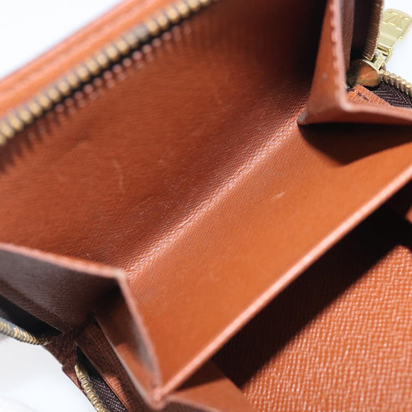 LOUIS VUITTON Monogram Compact zip Wallet M61667 LV Auth 205512A
