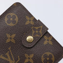 LOUIS VUITTON Monogram Compact zip Wallet M61667 LV Auth 205512A-21
