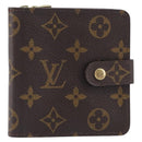 LOUIS VUITTON Monogram Compact zip Wallet M61667 LV Auth 205512A-13
