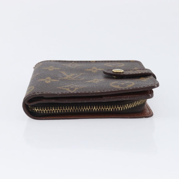 LOUIS VUITTON Monogram Compact zip Wallet M61667 LV Auth 205512A