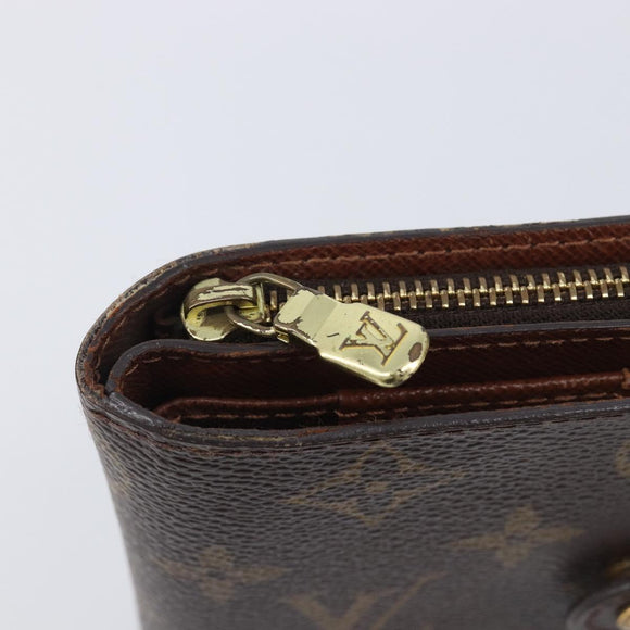 LOUIS VUITTON Monogram Compact zip Wallet M61667 LV Auth 205519A