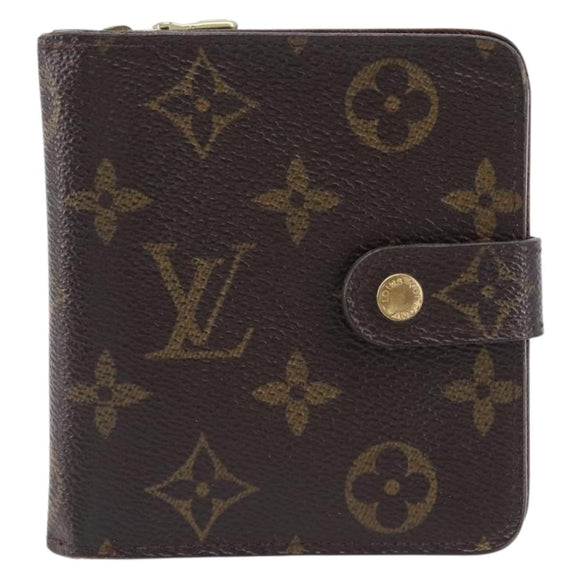 LOUIS VUITTON Monogram Compact zip Wallet M61667 LV Auth 205519A