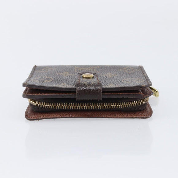 LOUIS VUITTON Monogram Compact zip Wallet M61667 LV Auth 205519A