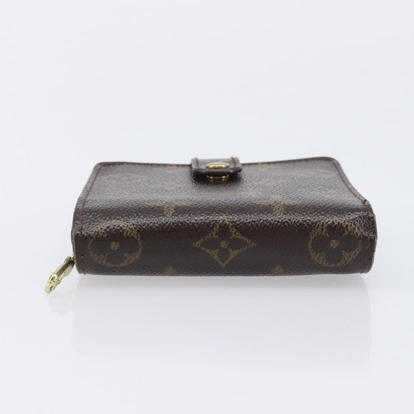 LOUIS VUITTON Monogram Compact zip Wallet M61667 LV Auth 205519A