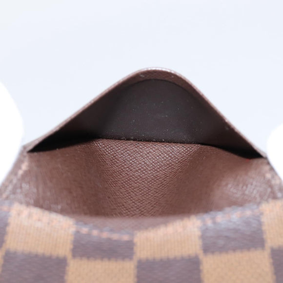 LOUIS VUITTON Damier Ebene Anvelop Cult De Vuitto Case N62920 LV Auth 205521