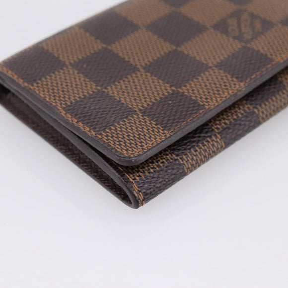 LOUIS VUITTON Damier Ebene Anvelop Cult De Vuitto Case N62920 LV Auth 205521