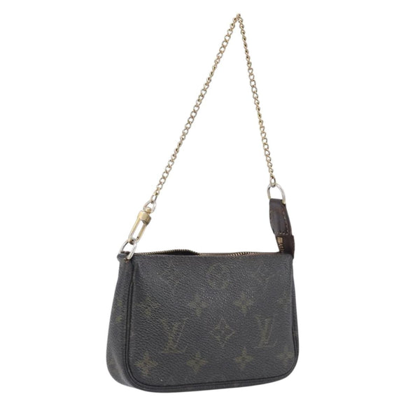 LOUIS VUITTON Monogram Mini Pochette Accessoires Pouch N41667 LV Auth 205526