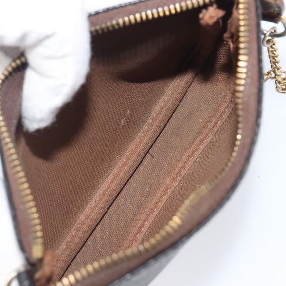 LOUIS VUITTON Monogram Mini Pochette Accessoires Pouch N41667 LV Auth 205526