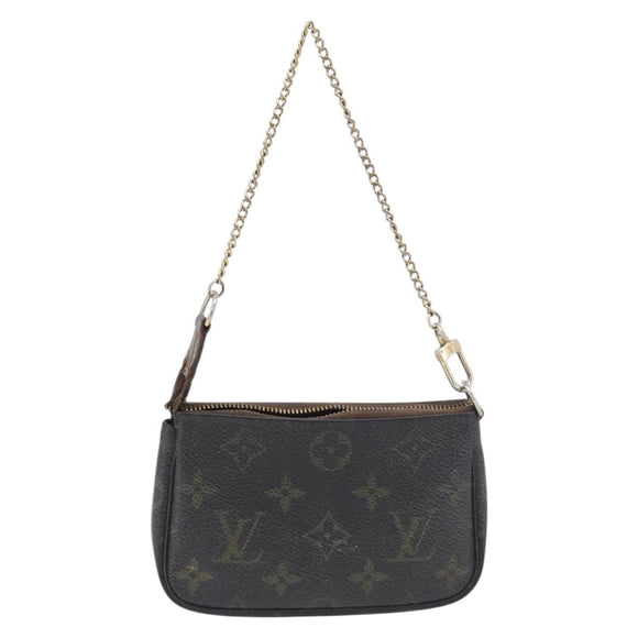 LOUIS VUITTON Monogram Mini Pochette Accessoires Pouch N41667 LV Auth 205526