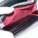 FENDI Zucchino Canvas Bifold Wallet Red Silver SM0036 Auth 205529A-24