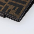 FENDI Zucca Canvas Bifold Wallet Black Brown Auth 205532V-16