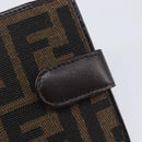 FENDI Zucca Canvas Bifold Wallet Black Brown Auth 205532V-17