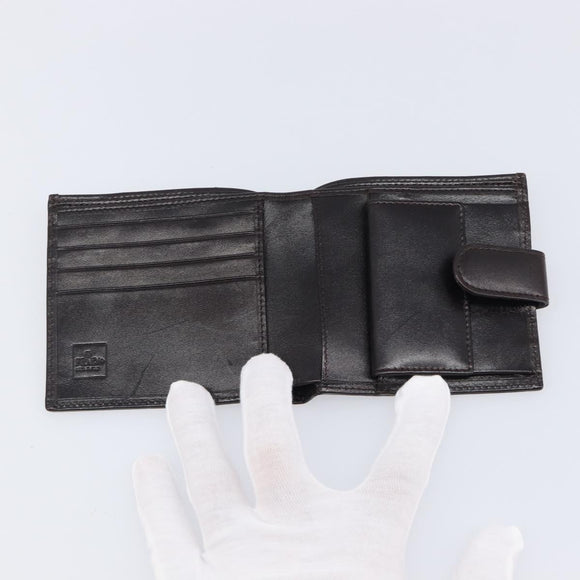 FENDI Zucca Canvas Bifold Wallet Black Brown Auth 205532V