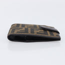 FENDI Zucca Canvas Bifold Wallet Black Brown Auth 205532V-6