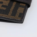 FENDI Zucca Canvas Bifold Wallet Black Brown Auth 205532V-7