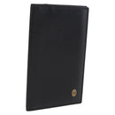 Cartier Card Case Leather Black Gold Auth 205544V-1