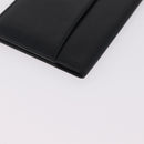 Cartier Card Case Leather Black Gold Auth 205544V-11