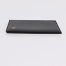 Cartier Card Case Leather Black Gold Auth 205544V-4