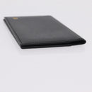 Cartier Card Case Leather Black Gold Auth 205544V-6