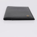 Cartier Card Case Leather Black Gold Auth 205544V-7