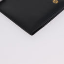Cartier Card Case Leather Black Gold Auth 205544V-8