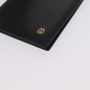 Cartier Card Case Leather Black Gold Auth 205544V-9