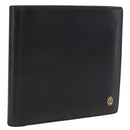 Cartier Bifold Wallet Leather Black Gold Auth 205547V-1