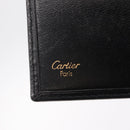 Cartier Bifold Wallet Leather Black Gold Auth 205547V-14