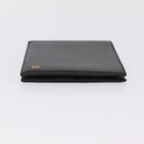 Cartier Bifold Wallet Leather Black Gold Auth 205547V-4
