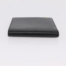 Cartier Bifold Wallet Leather Black Gold Auth 205547V-5