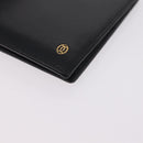 Cartier Bifold Wallet Leather Black Gold Auth 205547V-9