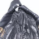 LOEWE Shoulder Bag Leather Black Gold Auth 205663-16
