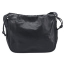 LOEWE Shoulder Bag Leather Black Gold Auth 205663-2