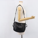 LOEWE Shoulder Bag Leather Black Gold Auth 205663-20