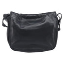 LOEWE Shoulder Bag Leather Black Gold Auth 205663-3