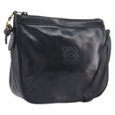 LOEWE Shoulder Bag Leather Black Gold Auth 205664-1