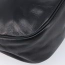 LOEWE Shoulder Bag Leather Black Gold Auth 205664-11