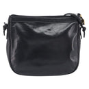 LOEWE Shoulder Bag Leather Black Gold Auth 205664-3